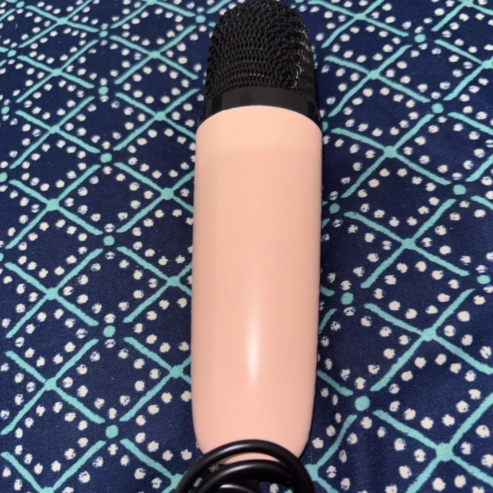 Wireless Pink Microphone with USB Cable